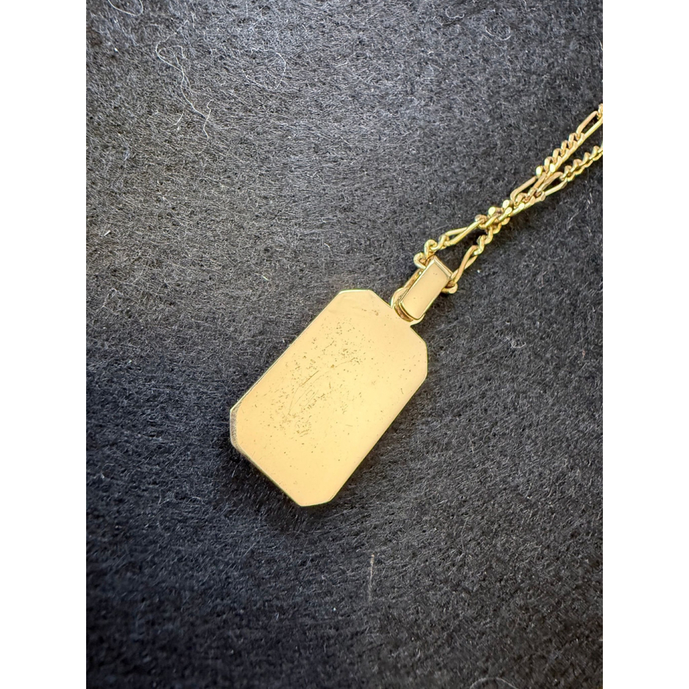 Christian Dior Black Enamel Dog Tag Necklace 1990s - Picture 8 of 16